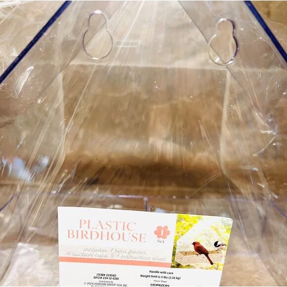 Bird Feeder Clear Plastic Window Mount Target Bullseye Playground 2024 - New - Picture 5 of 5